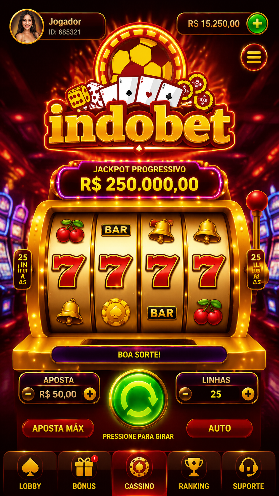 Screenshot Indobet APK 7.0.2 - Game Slot Seru dengan Bonus Menarik