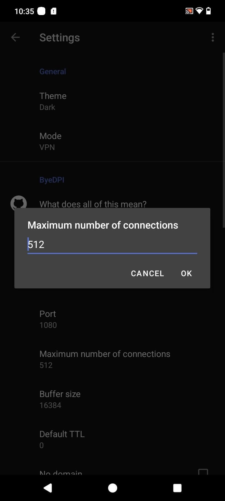 Screenshot Byedpi APK