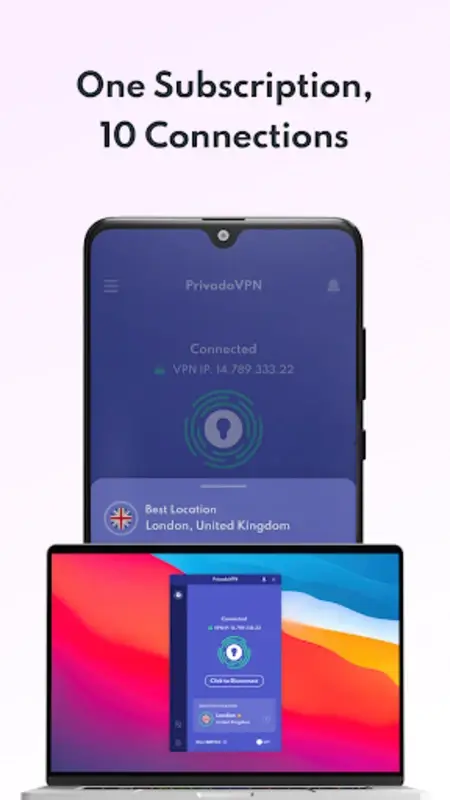 Screenshot PrivadoVPN APK v4.0.11 untuk Privasi dan Keamanan Internet