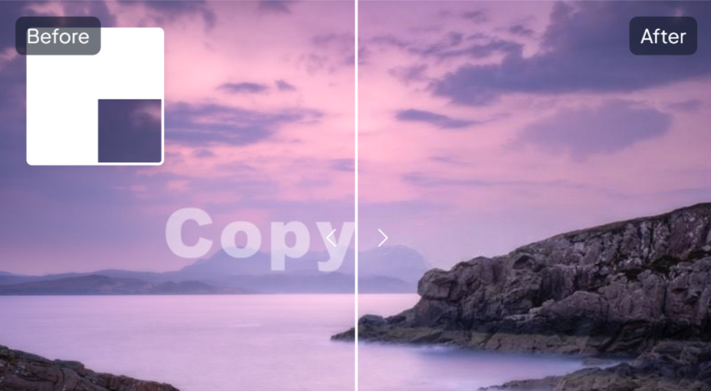 Preview hasil edit Dewatermark.ai