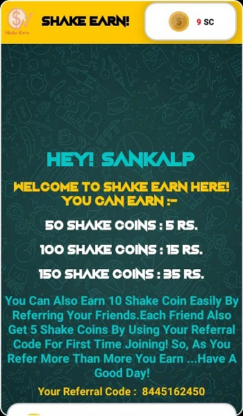 Screenshot Shake Earn APK Download untuk Android