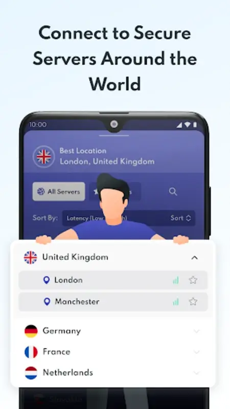 Screenshot PrivadoVPN APK v4.0.11 untuk Privasi dan Keamanan Internet