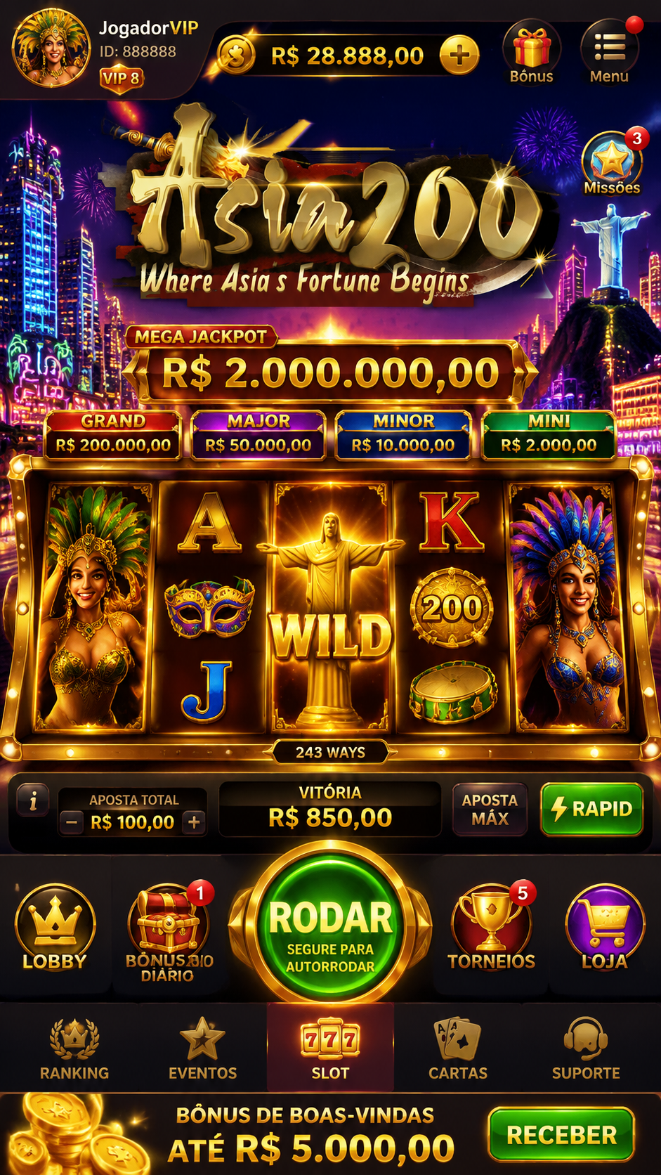 Screenshot Asia200 APK v4.1.3 - Game Slot Online Seru dan Responsif