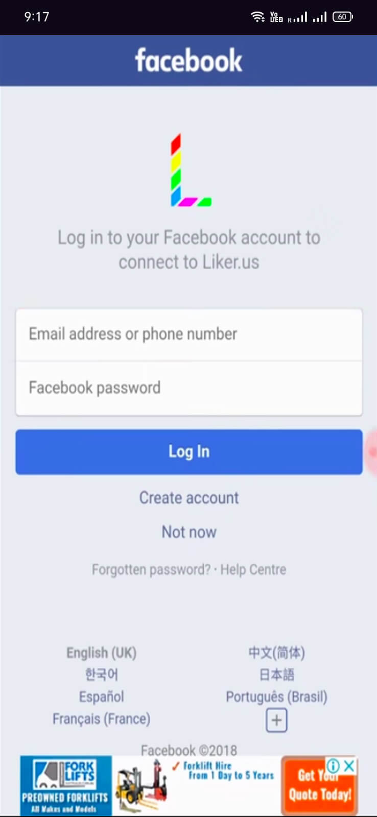 Screenshot Liker.us APK untuk Android