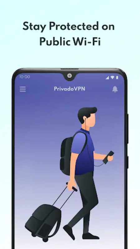 Screenshot PrivadoVPN APK v4.0.11 untuk Privasi dan Keamanan Internet