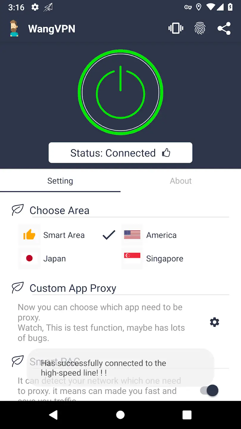 Screenshot Wang VPN APK
