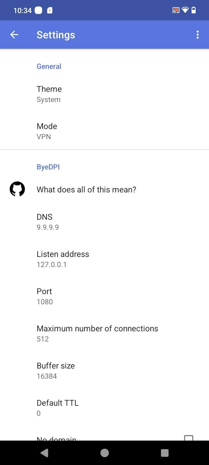 Screenshot Byedpi APK