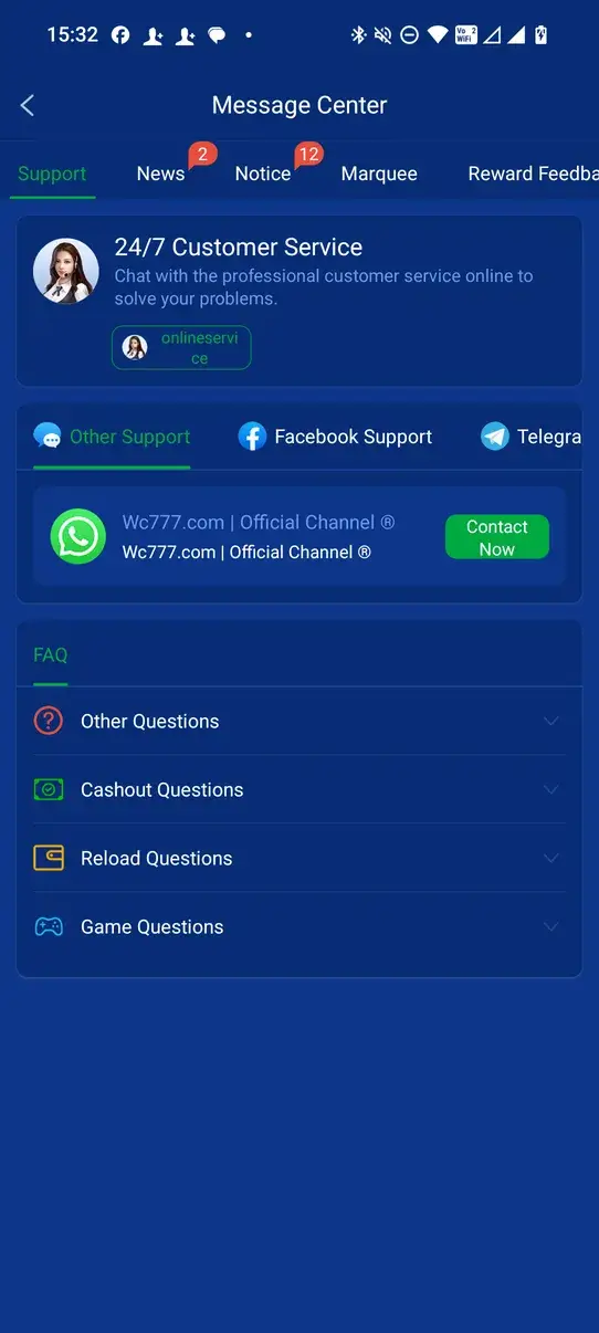Screenshot WC777 APK