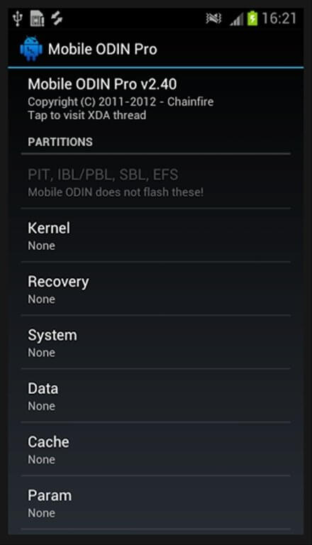 Screenshot Mobile Odin APK