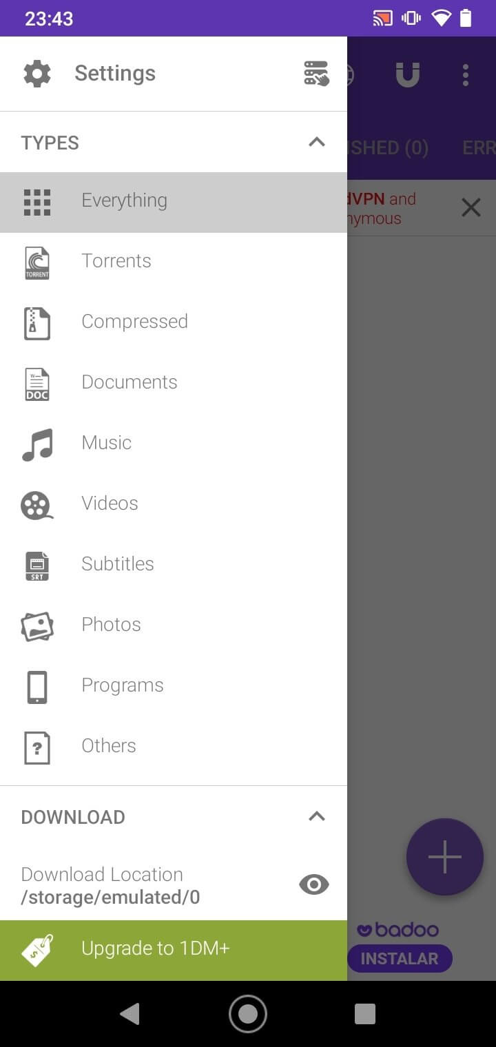 Screenshot 1DM APK v18.2 untuk Android