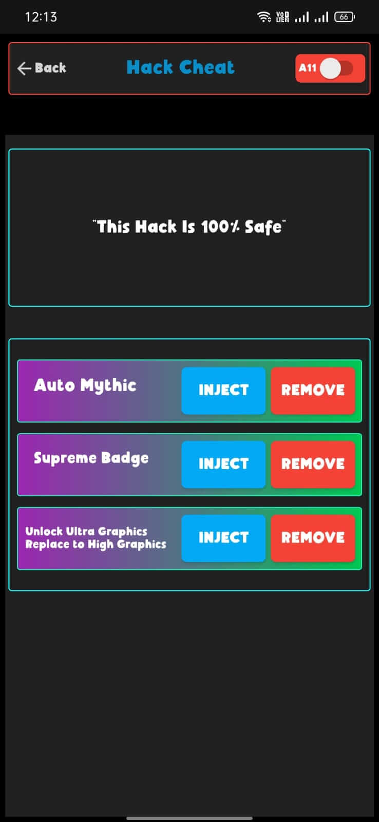 Screenshot NiX Injector APK v2.29