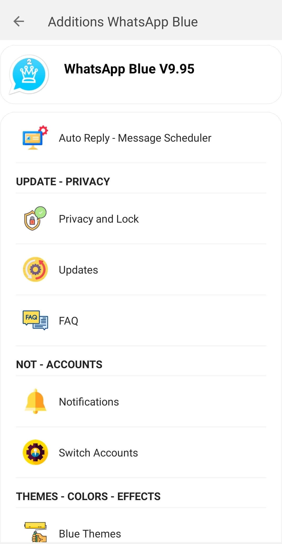 Screenshot WhatsApp Blue APK