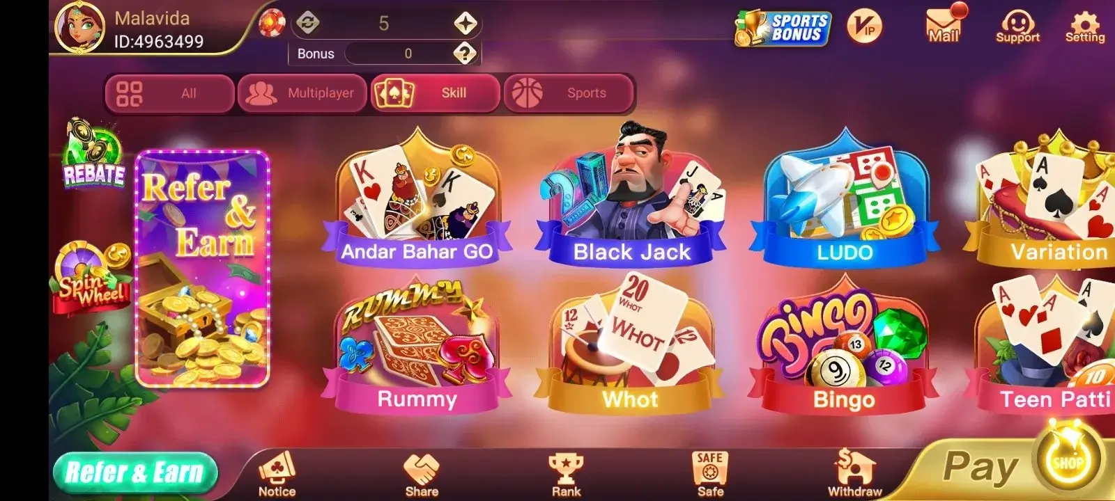 Screenshot Rummy Mars APK