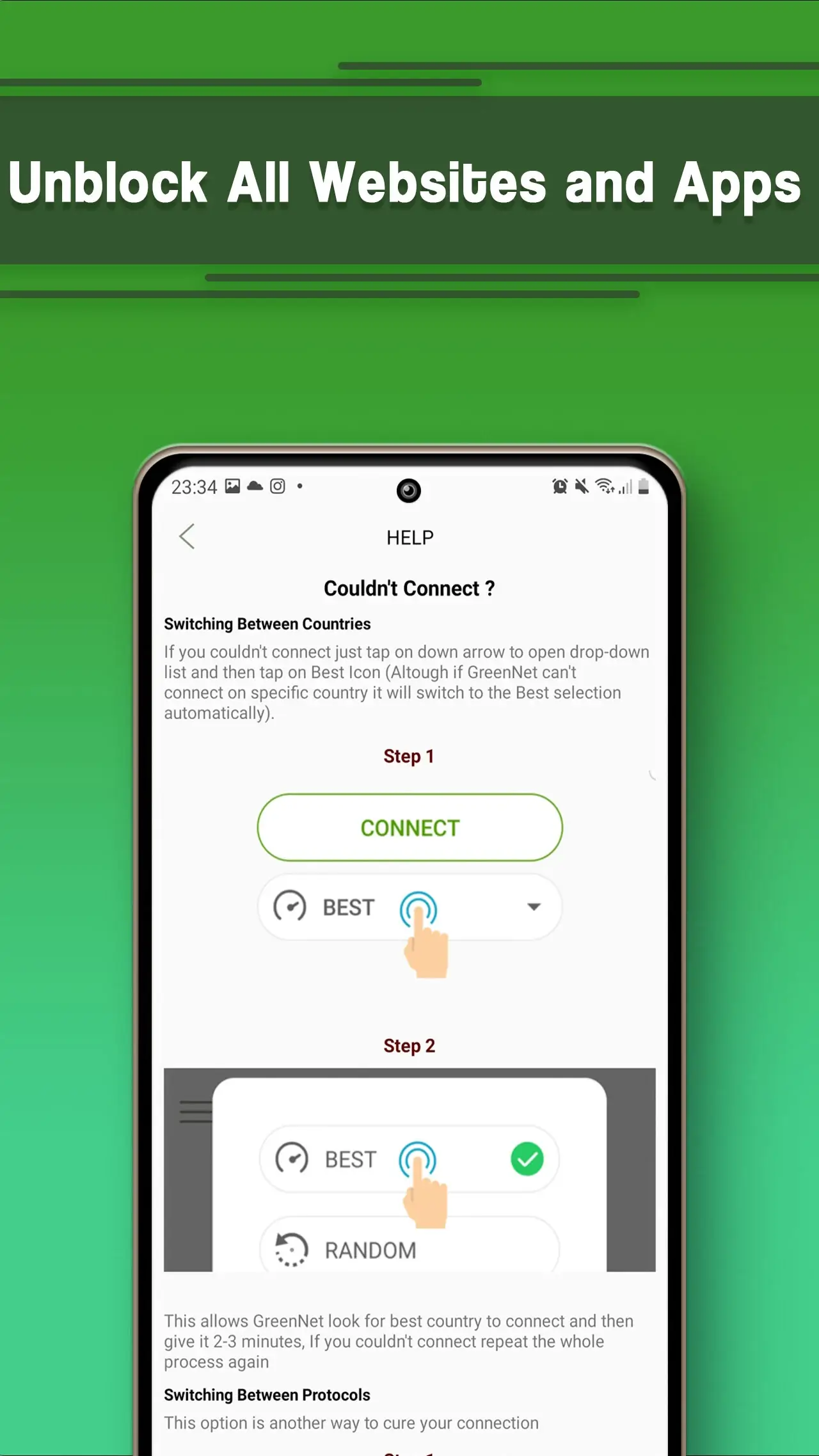 Screenshot GreenNet VPN APK v1.7.23 untuk Android