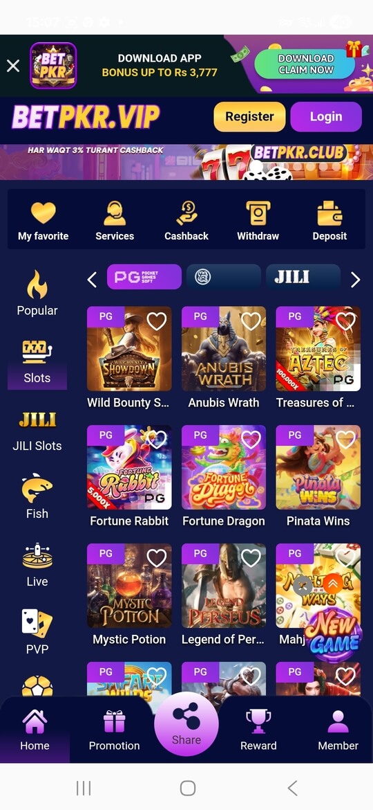 Screenshot BETPKR APK 2.4.52 untuk Android