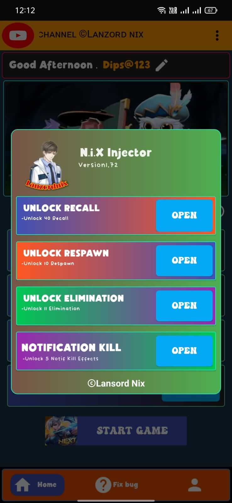 Screenshot NiX Injector APK v2.29