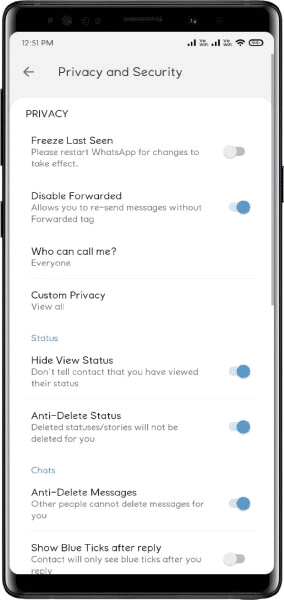 Screenshot WhatsApp Blue APK