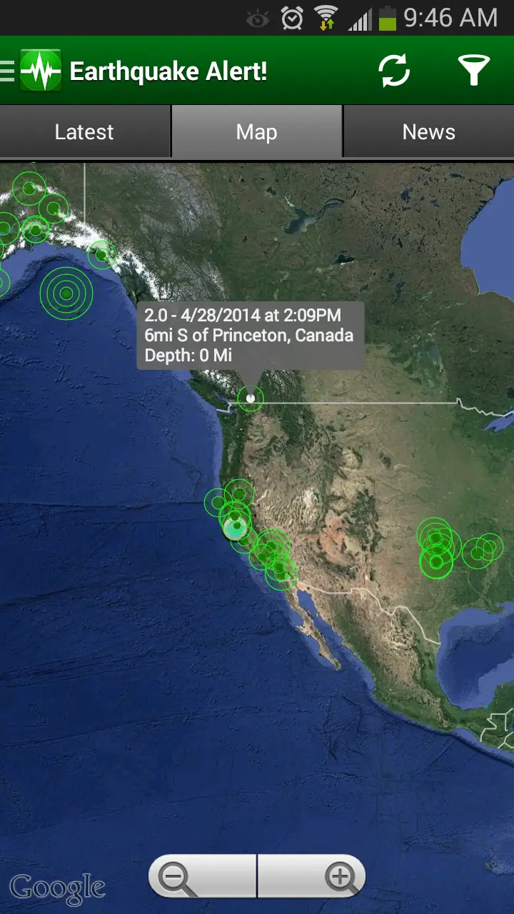 Screenshot Earthquake Alert APK