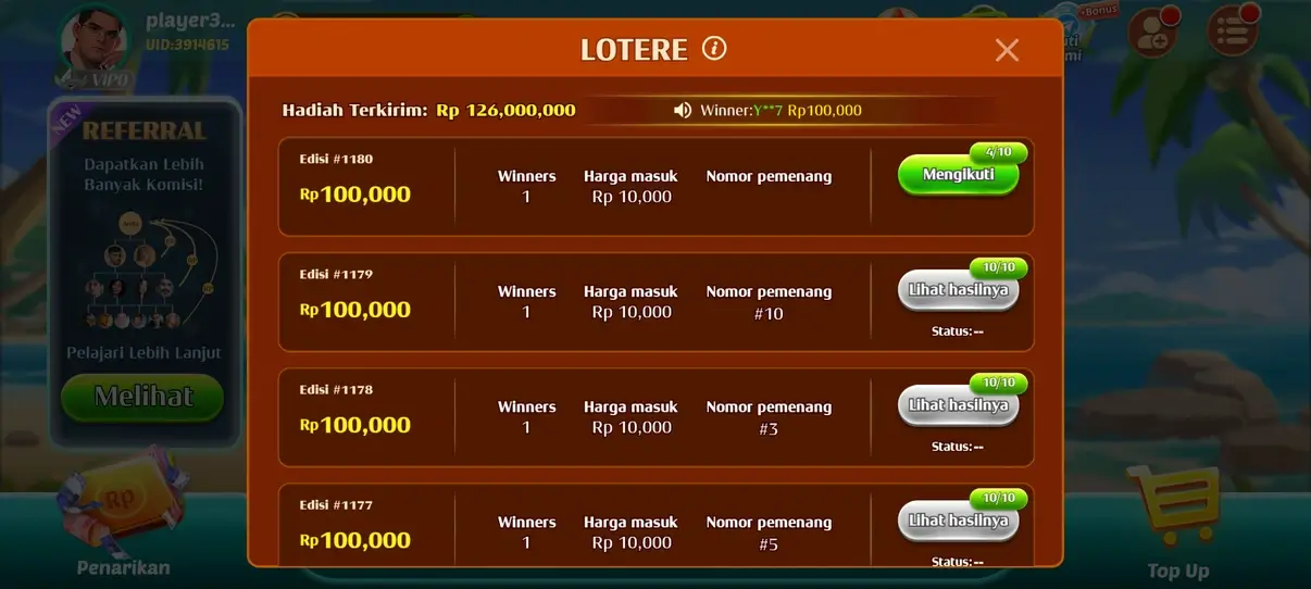Screenshot Lucky Win 777 APK – Game Kartu Cepat dengan Aksi Seru