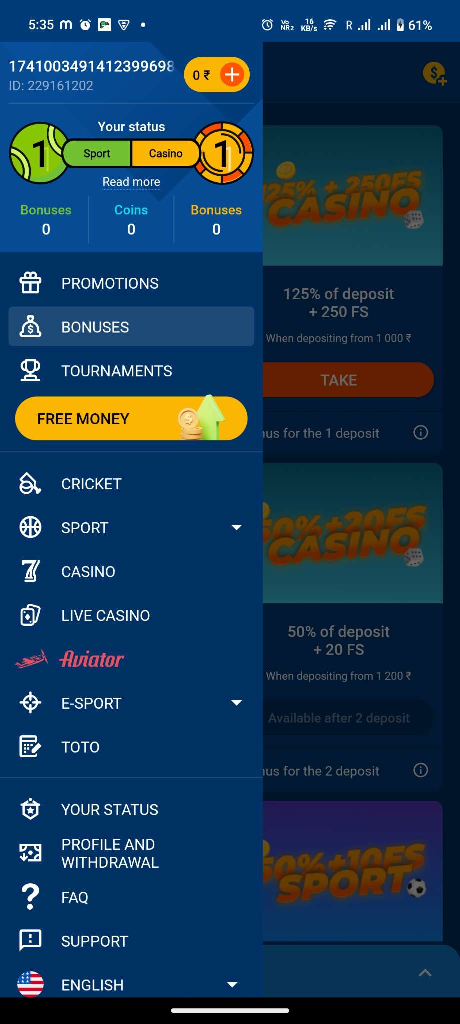 Screenshot MostBet APK 7.3.1