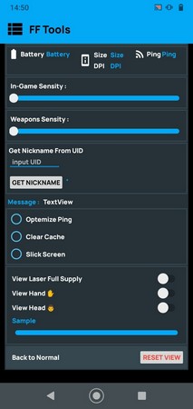 Screenshot FF Tools APK 2.4 untuk Optimasi Free Fire