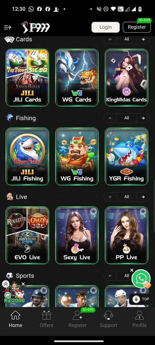 Screenshot P999 APK v1.4 - Game Kasino Online Seru di Android