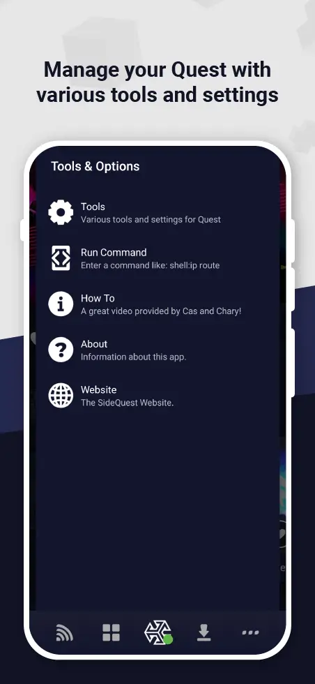 Screenshot SideQuest APK v1.11 untuk VR Headset