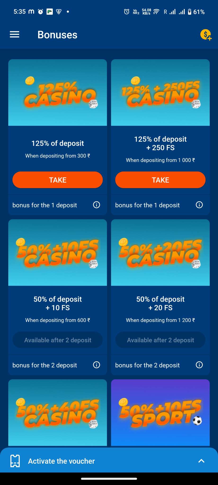 Screenshot MostBet APK 7.3.1
