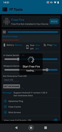 Screenshot FF Tools APK 2.4 untuk Optimasi Free Fire