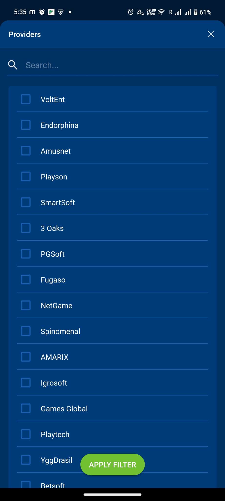 Screenshot MostBet APK 7.3.1