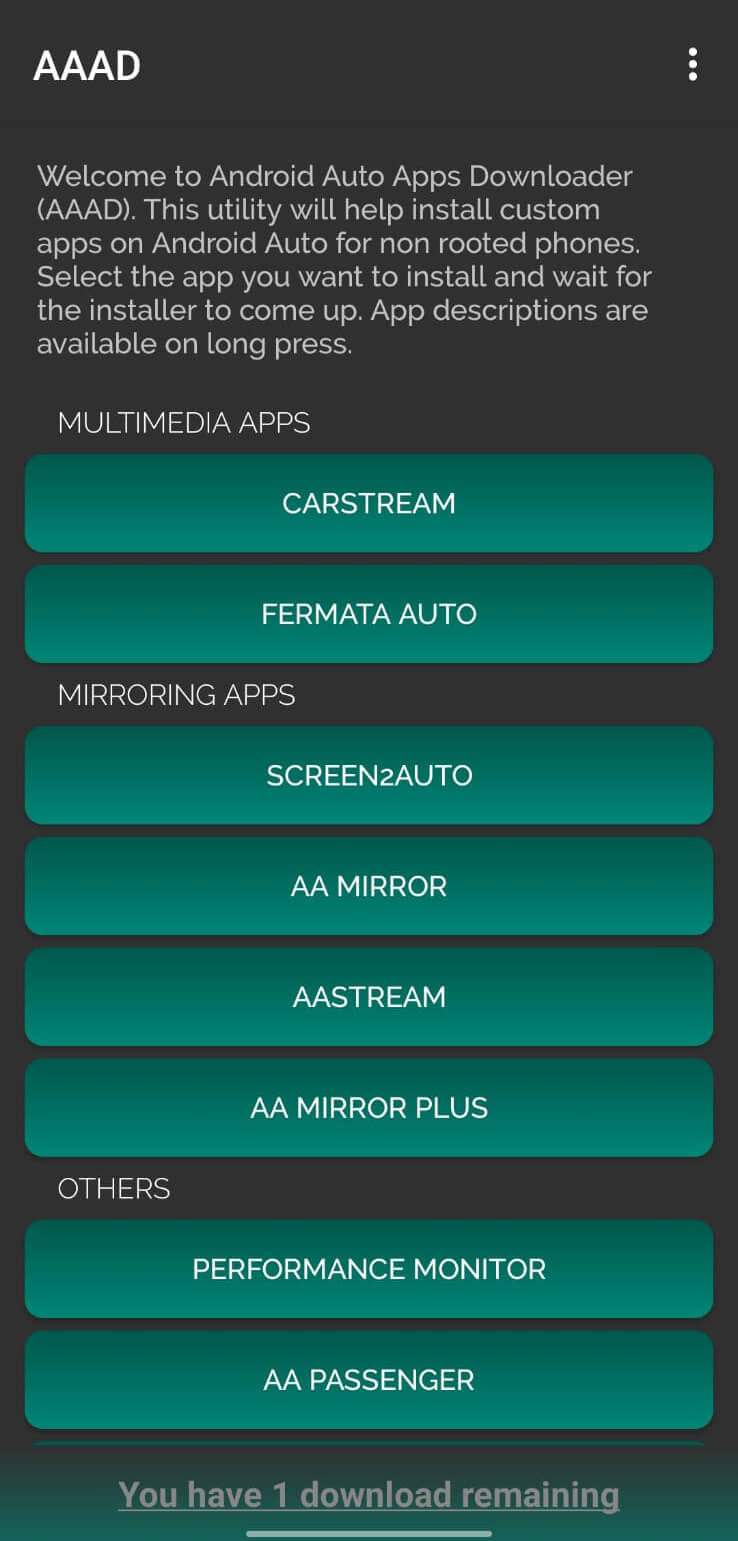 Screenshot AAAD APK v6.0 untuk Android Auto